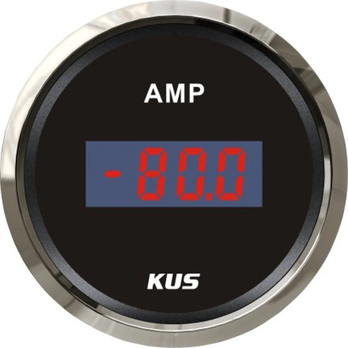 Амперметр цифровой 80-0-80 ампер BS черн/нерж KUS (KY26001)